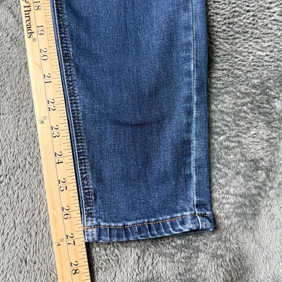 Kensie Effortless Ankle Mid Rise Distressed Blue Wash Skinny Jeans Size 6/28 - Picture 9 of 13